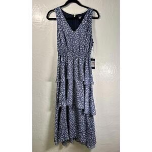NWT Tommy Hilfiger Sz 12 Maxi Dress Floral Tiered Ruffle Lined V Neck Cottage